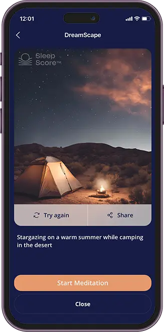 SleepScore Mobile App Dreamscape